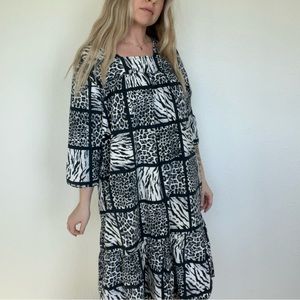 Vintage Animal Print Haband Cotton Muumuu Size Medium